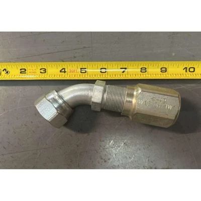 Parker Elbow Short Drop Hydraulic Hose Fitting 1-5/16-12 Hex Nut 23742-16-16 - Image 1 of 4