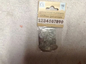 NEW CRAFTERS SQUARE Galvanized 10 PC NUMBERS -2.5" EACH FREE S&H - Picture 1 of 3
