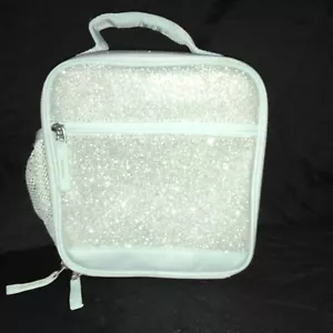 Pottery Barn Kids Mackenzie Aqua Glitter Classic Brotzeittasche Box Glitzer Blau - Bild 1 von 11