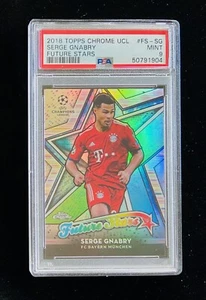 2018-19 Topps Chrome UEFA Champions Serge Gnabry Future Stars Rookie Card PSA 9 - Picture 1 of 2