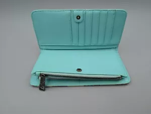 Disney Loungefly Classics Wallet Checkered Mint Color - Picture 1 of 7