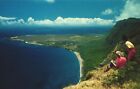 Postcard Kalaupapa Leper Colony Molokai Hawaii Aerial View Father Damien