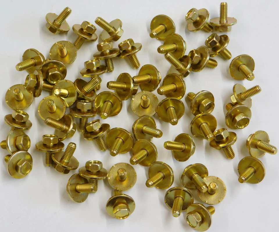 Honda Acura Body Bolts- M6-1.0 x 16mm Long- 10mm Hex- 19mm Washer 40 bolts - Image 1 of 1