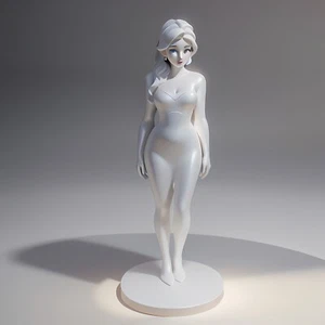 NSFW Elegante Esposa Elegante Cabello Desnudo Sin Pintar Montado Impreso en 3D Figura Blanca - Imagen 1 de 6