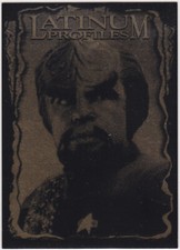 STAR TREK DEEP SPACE NINE PROFILES LATINUM INSERT 2OF9 MICHAEL DORN AS WORF