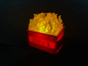 Fuego de contenedor de basura 2021 - decoración navideña conmemorativo regalo navideño personalizar - Imagen 1 de 19