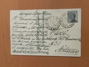 Cartolina autografa di Luisa Baccara per conto di Gabriele D'Annunzio - Picture 1 of 1