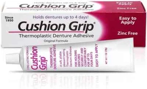 Cushion Grip Thermoplastic Denture Adhesive 1 Oz - 100% Waterproof & Zinc Free - Picture 1 of 9