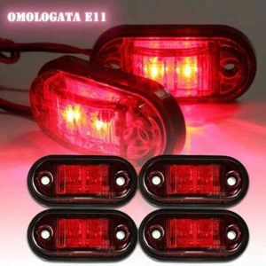4/10X Universal 12V/24V 2 LED Marcador Lateral Lámpara para Remolque para Automóviles Camión ROJO - Imagen 1 de 2