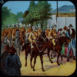 DER BURENKRIEG VON 1900 NO32 LORD ROBERTS AT BLOEMFONTEIN C1900 Magic Lantern Slide - Bild 1 von 3