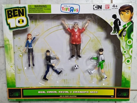 Ben 10 Gift Set 4-Pack Figure Collection TRU EX Gwen Grandpa Max Kevin Football Cover
