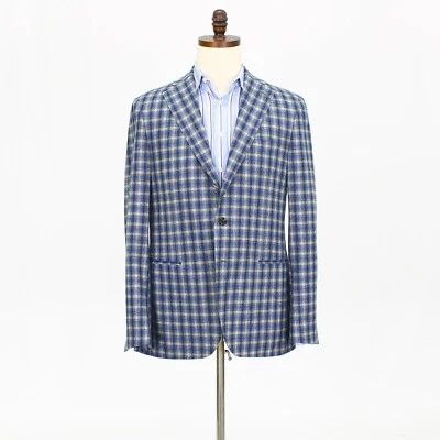 Caruso 42R Gray Sport Coat Blazer Jacket Check 3B Wool - Image 1 of 4