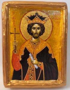 Saint Constantine Konstantinos The Great Byzantine Greek Eastern Orthodox Icon - Picture 1 of 6