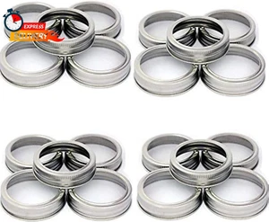 Mason Jar Replacement Rings or Durable & Rustproof Tinplate Metal Bands/Rings fo - Picture 1 of 12