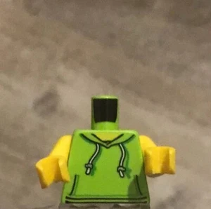 LEGO City Town Boy Girl Minifigura Verde Lima Torso Sudadera con Capucha - Imagen 1 de 2
