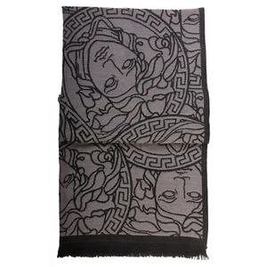 Versace NWT Grey Medusa Pattern Scarf 27484 - Picture 1 of 4