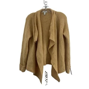 Nine West Women's Tan Wool Blend Open Front Knit Cardigan Sweater Size M - Picture 1 of 5