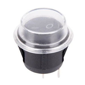 1Pc 2-PIN ON-OFF SPST Round Dot Car Auto Rocker Toggle Switch+Waterproof S`mx - Picture 1 of 10