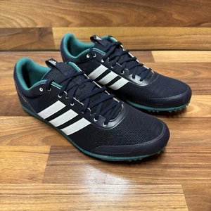 ADIDAS Distancestar Men's Size 10, Navy/White/Green AF5609 Track Running Spikes - Picture 1 of 11