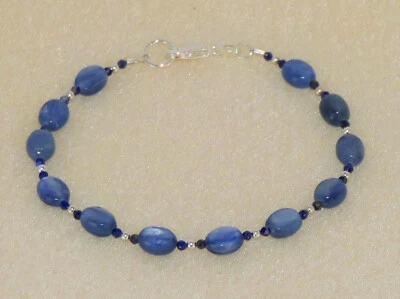 Shimmering Blue Minimalist Lapis Kyanite Bracelet - Image 1 of 2