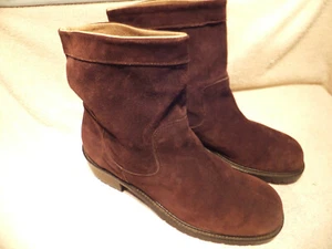 J Crew Italy braune Wildleder 6" Stiefeletten Gr.10M super schön - Bild 1 von 9