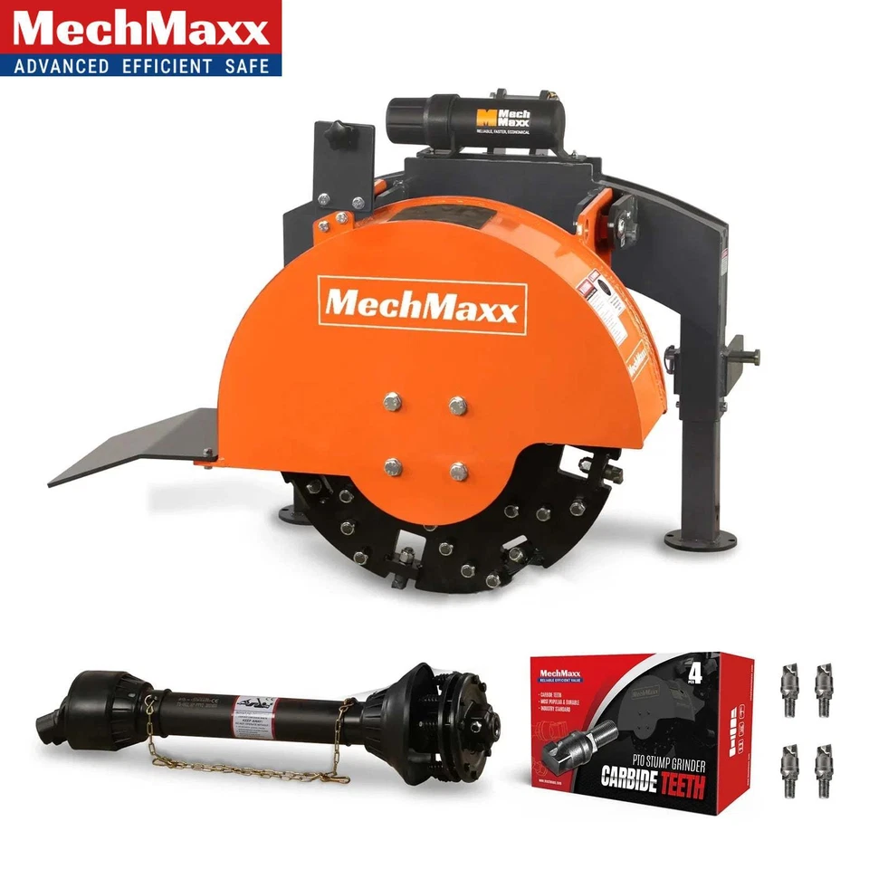 Amoladora de tocones MechMaxx de toma de fuerza de 3 puntos para tractor de 15-45 hp, diámetro del volante de inercia de 24"", SG24 Foto 1 de 4