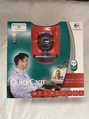 NEW & SEALED Logitech QuickCam Pro 5000 Webcam Windows 2000,XP OR VISTA in Box - Image 1 of 4