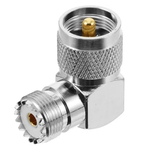 Connector Elbow Radio Antenna Adapter Right Angle Male Female - Afbeelding 1 van 12