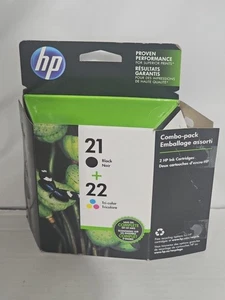 Neu OEM Original HP 21 schwarz & 22 dreifarbige Tintenpatronen EXP 09/2016 offene Verpackung - Bild 1 von 11