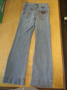 Girl's Wrangler Wide Leg Jeans Size 7 Slim - Picture 1 of 4