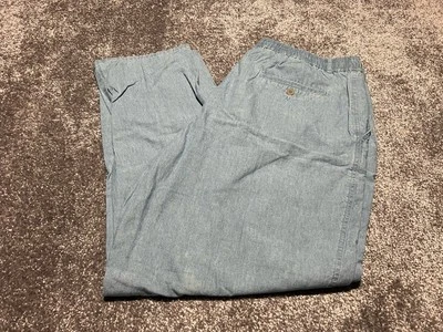 Cherokee Men's Blue Denim Pants Drawstring Size Large 36 X 30 See Pics - Image 1 of 4