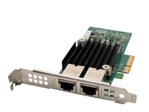 Intel X550-T2 Dual-Port 10GbE Ethernet PCIe Network Adapter Dell P/N: 04V7G Q- - Photo 1/3