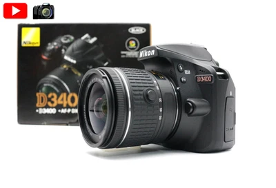 [ TOP MINT ] Nikon D3400 24.2MP DSLR Camera w/ AF-P 18-55mm G Shutter Count :164 - Image 1 of 4