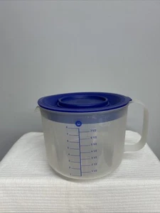 Tupperware Blau Mix N Store Rührschüssel 8 Tassen Messkanne mit Deckel EUC - Bild 1 von 10