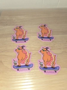 (4) Dunkin Donuts Summer Goat Stickers 'Dunkin (Lot Of 4) - Picture 1 of 4