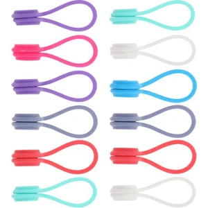 24 Pcs Avvolgicavo Dati Fascetta Per in Silicone Organizzatore Del - Afbeelding 1 van 12