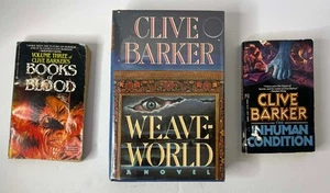 Clive Barker  Book Lot Weaveworld Hardcover Books of Blood 3 Inhuman Condition - Picture 1 of 7