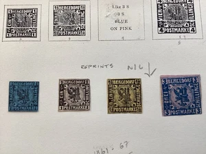ICOLLECTZONE Germany Bergedorf 1-4 F/VF hinged Reprints - Picture 1 of 1