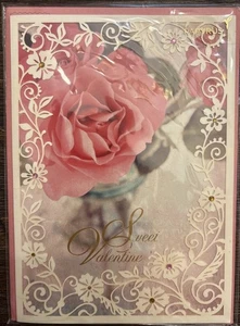 Papyrus Valentines Day Greeting Card Embellished Love Sweetheart Laser Cut - Picture 1 of 5