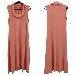 Soft Surroundings Kleid M Pfirsich Koralle Jersey Strick High-Low Ärmellos Kutte Midi - Bild 1 von 11