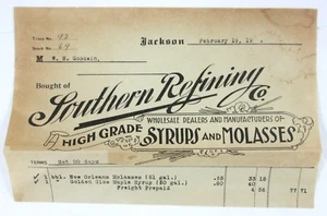 Vintage Goodwin Southern Refining Co. Konnossement Briefkopf Geldschein Quittung - Bild 1 von 5