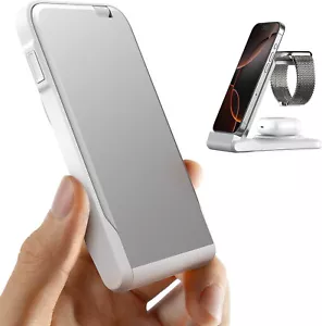 Perferida 3 in 1 Charging Station for IPhones and Androids PD-355N-White - Picture 1 of 4