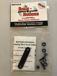 Rotor-Notions Carbon Fiber Rotor-Head Stiffener Blue for Hummingbird, Saber, Dra - Picture 1 of 1