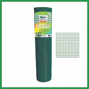 RETE METALLICA PER RECINZIONE ZINCATA ELETTROSALDATA PVC 1 X 5 10 15 25 METRI - Foto 1 di 6