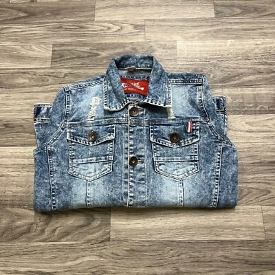 Chaqueta vaquera LEVI'S abotonada manga larga lavado ácido azul para niño talla 17 Foto 1 de 4