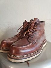 Red Wing 6 Inch Moc Toe Boots - 1907 Copper Brown Size 9D