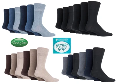 6 pairs Mens BigFoot SockShop IOMI Gentle Grip Diabetic Socks Size UK 12-14