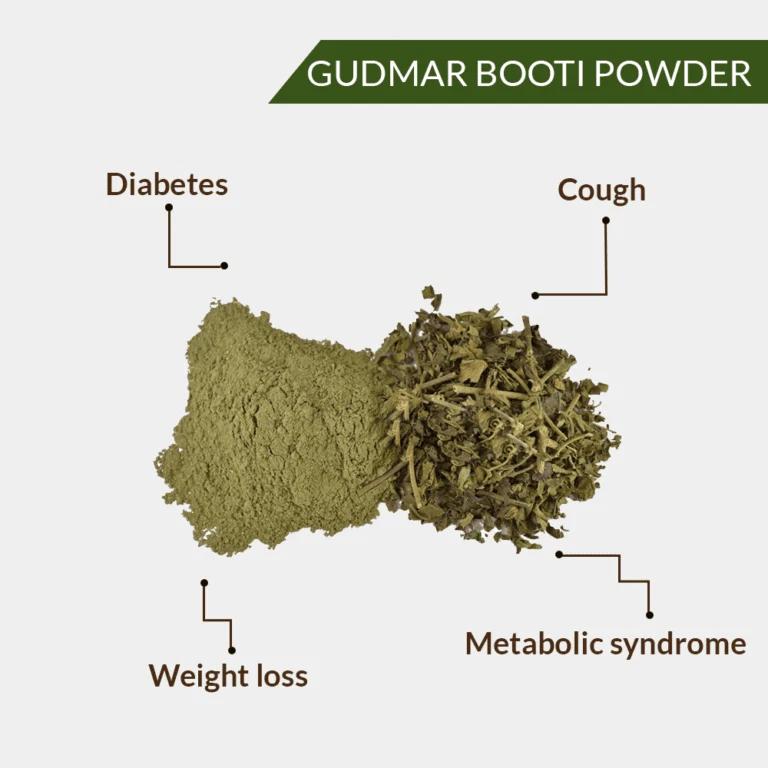 Gymnema Sylvestre 叶粉 Gurmar 粉支持自然平衡素食 — 第 1/2 张图片