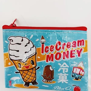 Blue Q Coin Purse Credit Gift Card Ice Cream Money Truck Cone Sandwich Bag - Picture 1 of 2