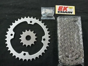 04-13 JUEGO DE PIÑONES YAMAHA YFZ450 4/38 Y KIT DE CADENA TÓRICA EK SRO - Imagen 1 de 3